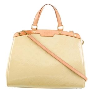 Authentic LV Monogram Vernis Brea GM in Yellow